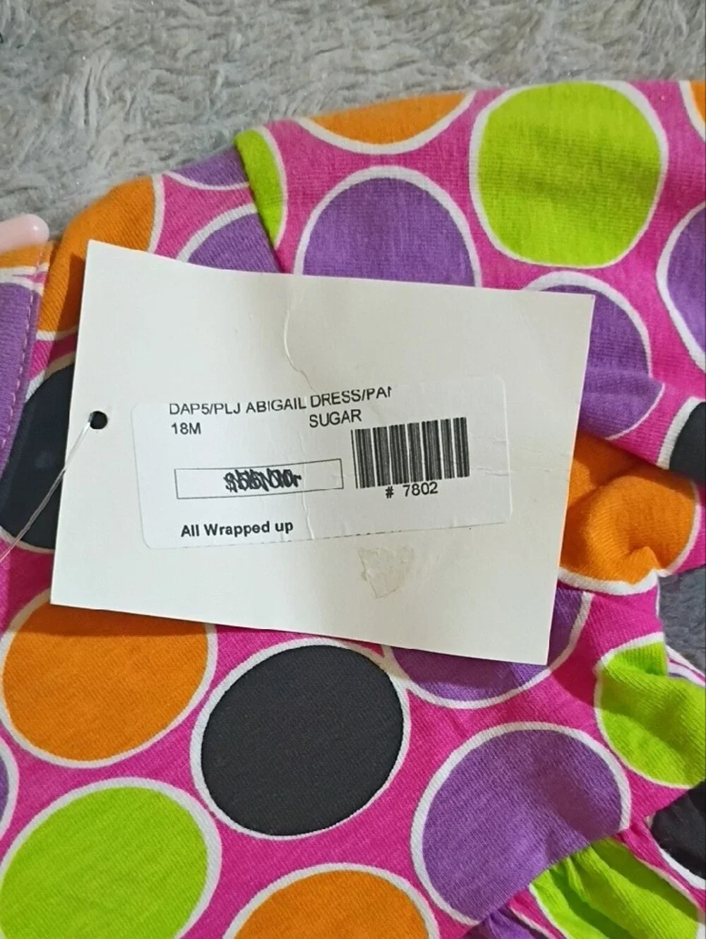 Flap Happy Girls Polka Dot Top in Pink, Purple, Lime, Orange & Black